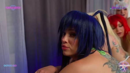 Image Of ManyVids - Octokuro, Purple Bitch, Sia Siberia, Sonya Vibe - Lucky Guy Fucks 4 Anime Girls