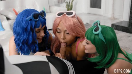 Image Of BFFS - Bianca Bangs, Khloe Kingsley, Laney Grey - Mighty Power Pussy Smashers (18.09.2023)