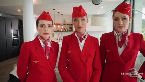 Image Of LifeSelector - Angelika Grays, Matty Mila Perez, Cherry Candle - Bratty Stewardesses