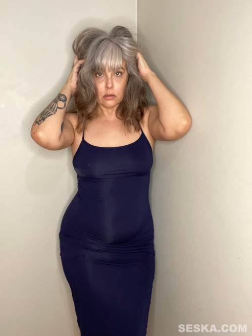 Image Of Seska com 23 12 12 Tight Blue Strappy Dress XXX iMAGESET-LEWD [XC]