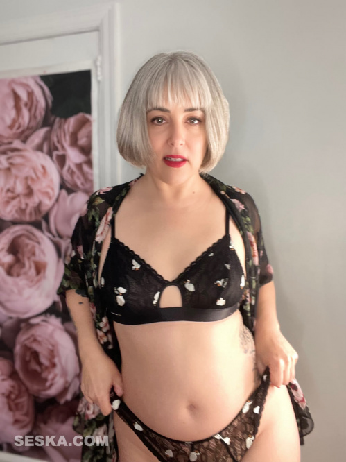 Image Of Seska com 24 08 23 Black And White Lingerie Try-On XXX iMAGESET-LEWD [XC]
