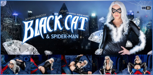 Image Of VRConk - Katie Kush - Black Cat and Spider-Man - A Porn Parody - Blonde, Reverse Cowgirl 4096p