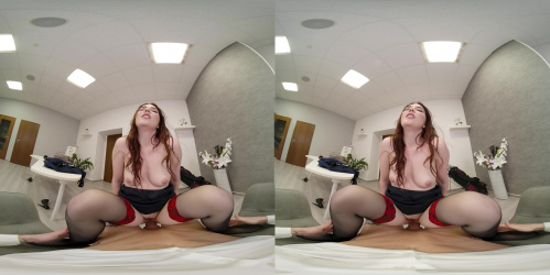 Image Of VRBangers - Mia Evans - The Intern - Lingerie, POV, Redhead 3840p
