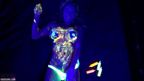 Image Of NikkiSims 21 01 17 Black Light Body Paint 2017 Full XXX 480p MP4-XXX [XC]