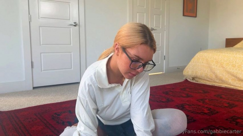 Image Of OnlyFans - Gabbie Carter - Roleplay Slutty Little Nerd Practices Using Dick