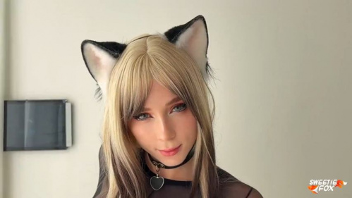 Image Of ManyVids - Sweetie Fox - Neko in Stockings And High Heels Rough Fucks Hard in All Holes
