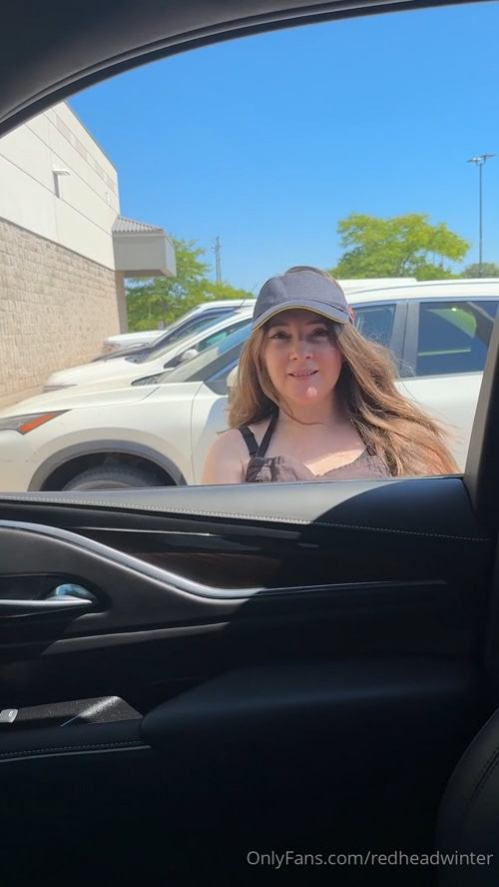 Image Of OnlyFans - Red Head Winter - McDonalds Barista Fucks In The Car