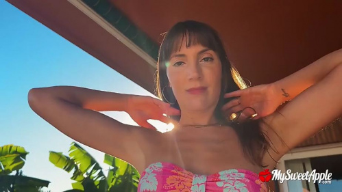 Image Of ManyVids - My Sweet Apple - I Water My Plants And He Showers My Pussy